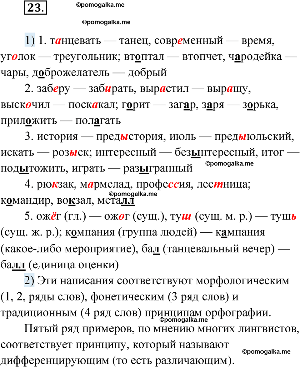 страница 24 глава 1 упражнение 23 русский язык 9 класс Шмелев 2024 год