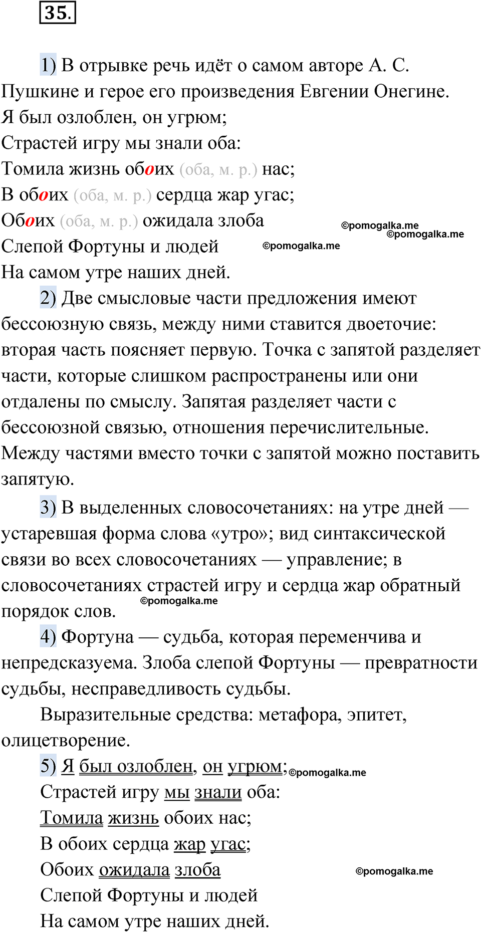 страница 371 глава 4 упражнение 35 русский язык 9 класс Шмелев 2024 год